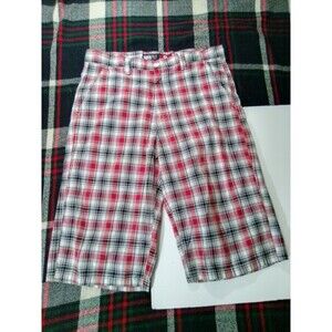 Vintage SouthPole Shorts Men 34 Red Plaid Dynamic Baggy Fit Streetwear Bottoms